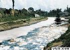 造纸工业废水污染河水
